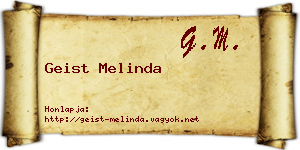 Geist Melinda névjegykártya