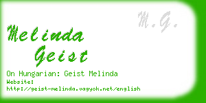 melinda geist business card